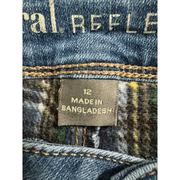 Natural Reflections Flannel-Lined Medium Wash Straight Leg Jeans Size 12 Outdoor - Picture 4 of 12